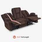 Canapé inclinable électrique MCombo avec massage et chauffage lombaire, tissu 6015/6025/6035/6045