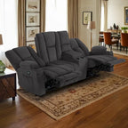 Canapé inclinable électrique MCombo avec massage et chauffage lombaire, tissu 6015/6025/6035/6045