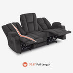 Canapé inclinable électrique MCombo avec massage et chauffage lombaire, tissu 6015/6025/6035/6045
