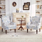 Fauteuil d'appoint avec pieds tournés et accoudoirs arrondis