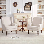 Fauteuil d'appoint avec pieds tournés et accoudoirs arrondis