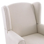 Fauteuil d'appoint avec pieds tournés et accoudoirs arrondis
