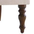 Fauteuil d'appoint avec pieds tournés et accoudoirs arrondis