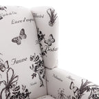 Fauteuil d'appoint avec pieds tournés et accoudoirs arrondis