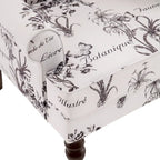 Fauteuil d'appoint avec pieds tournés et accoudoirs arrondis