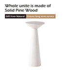 Table d'appoint ronde COZAYH style ferme, support pour plantes en bois, petite table rustique pour salon ou chambre.