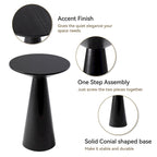 Table d'appoint ronde COZAYH style ferme, support pour plantes en bois, petite table rustique pour salon ou chambre.