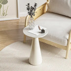 Table d'appoint ronde COZAYH style ferme, support pour plantes en bois, petite table rustique pour salon ou chambre.