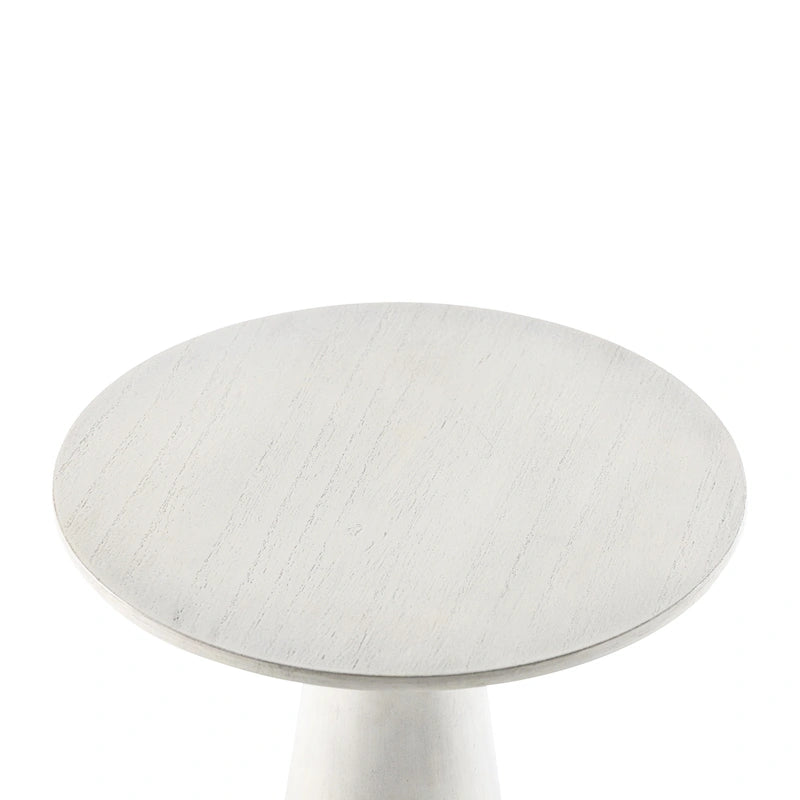 Table d'appoint ronde COZAYH style ferme, support pour plantes en bois, petite table rustique pour salon ou chambre.