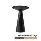 Table d'appoint ronde COZAYH style ferme, support pour plantes en bois, petite table rustique pour salon ou chambre.