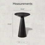 Table d'appoint ronde COZAYH style ferme, support pour plantes en bois, petite table rustique pour salon ou chambre.