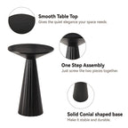Table d'appoint ronde COZAYH style ferme, support pour plantes en bois, petite table rustique pour salon ou chambre.
