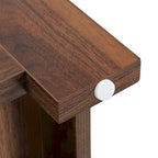 Table basse carrée en bois de style rustique moderne avec rangement