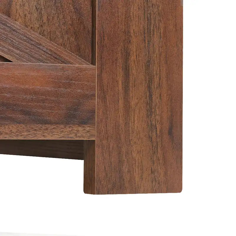 Table basse carrée en bois de style rustique moderne avec rangement