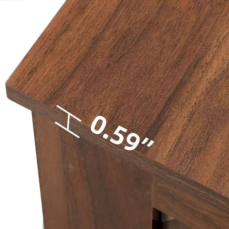 Table basse carrée en bois de style rustique moderne avec rangement