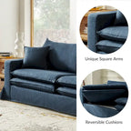 Canapé Elias moderne déhoussable avec porte-gobelet et coussins réversibles par HULALA HOME