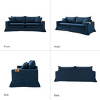 Canapé Elias moderne déhoussable avec porte-gobelet et coussins réversibles par HULALA HOME
