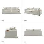Canapé Elias moderne déhoussable avec porte-gobelet et coussins réversibles par HULALA HOME