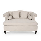 Chaise longue double capitonnée Wellston de Christopher Knight Home - 62,50 L x 58,50 l x 34,00 H