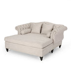 Chaise longue double capitonnée Wellston de Christopher Knight Home - 62,50 L x 58,50 l x 34,00 H