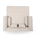 Chaise longue double capitonnée Wellston de Christopher Knight Home - 62,50 L x 58,50 l x 34,00 H