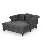 Chaise longue double capitonnée Wellston de Christopher Knight Home - 62,50 L x 58,50 l x 34,00 H