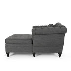 Chaise longue double capitonnée Wellston de Christopher Knight Home - 62,50 L x 58,50 l x 34,00 H