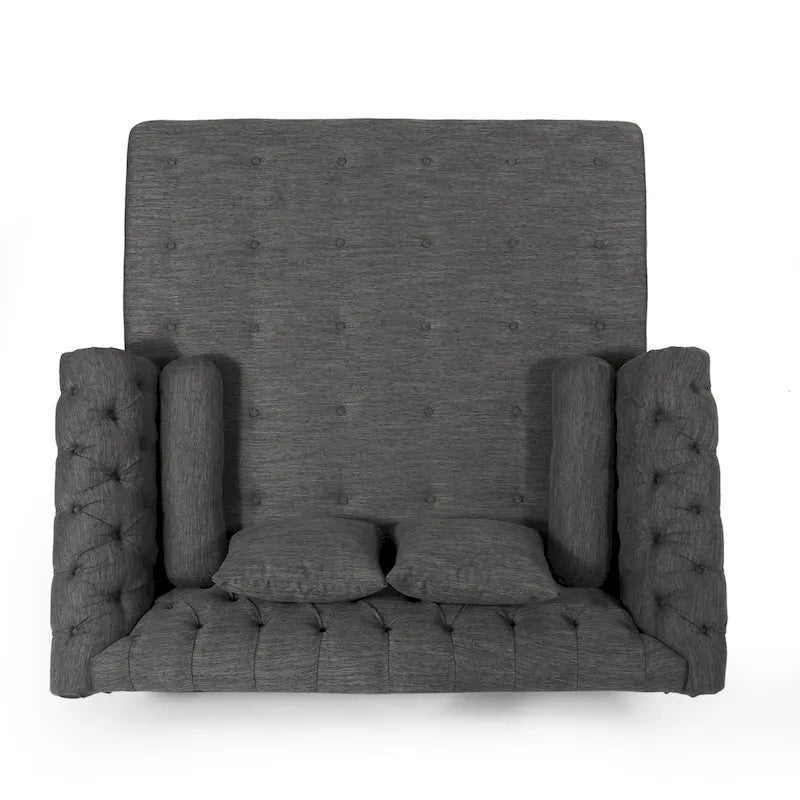 Chaise longue double capitonnée Wellston de Christopher Knight Home - 62,50 L x 58,50 l x 34,00 H
