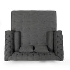 Chaise longue double capitonnée Wellston de Christopher Knight Home - 62,50 L x 58,50 l x 34,00 H
