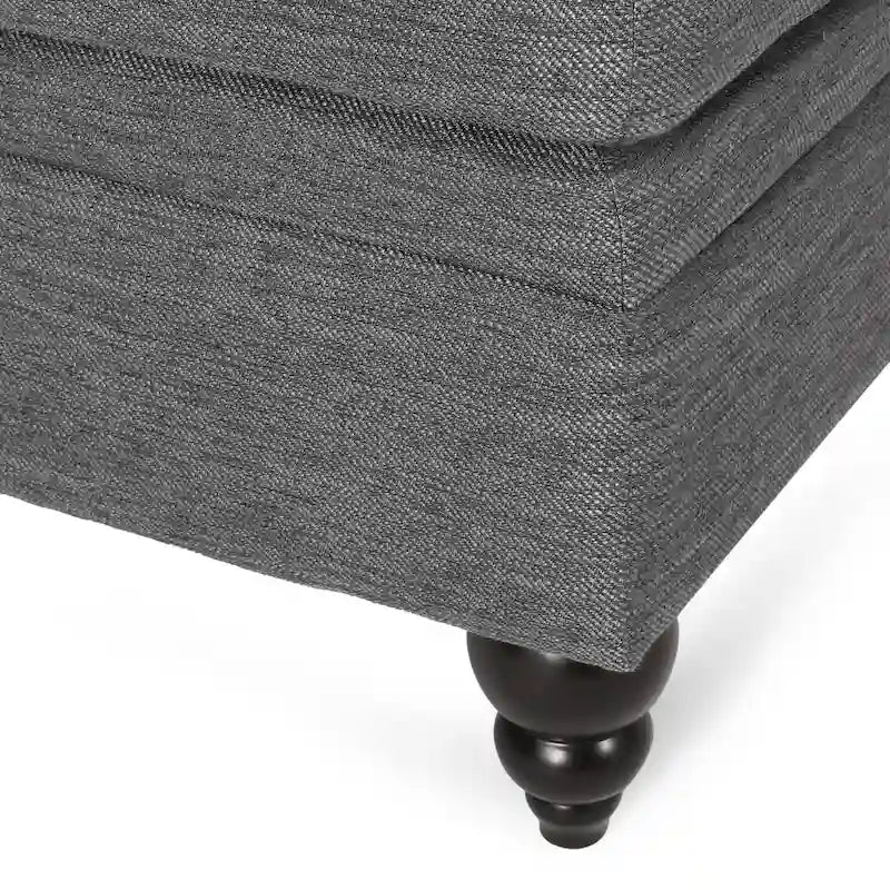 Chaise longue double capitonnée Wellston de Christopher Knight Home - 62,50 L x 58,50 l x 34,00 H