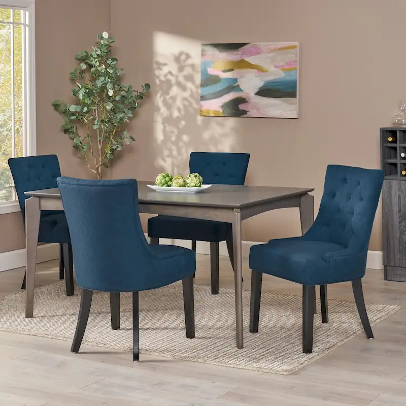 Chaises de salle à manger Hayden modernes en tissu capitonné (ensemble de 4) par Christopher Knight Home
