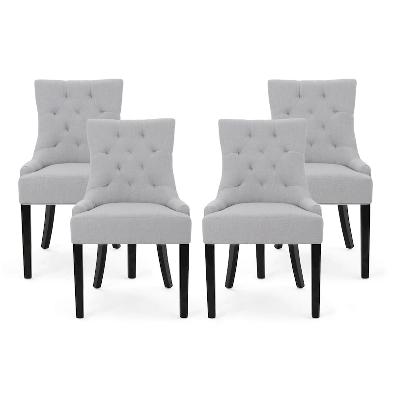 Chaises de salle à manger Hayden modernes en tissu capitonné (ensemble de 4) par Christopher Knight Home