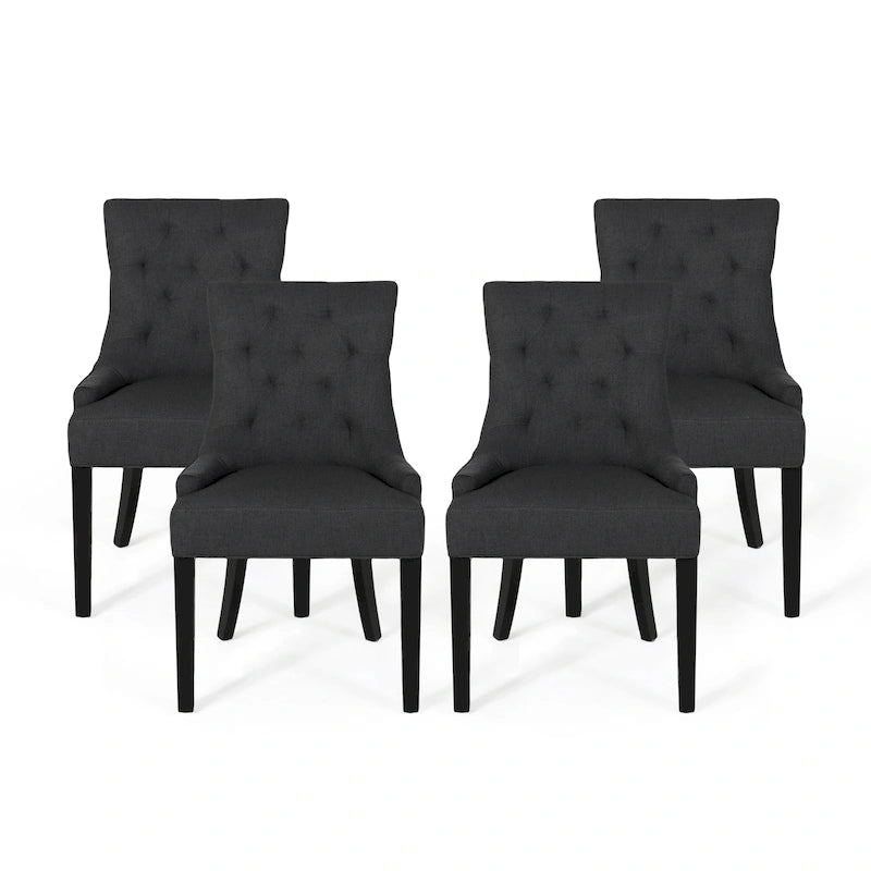 Chaises de salle à manger Hayden modernes en tissu capitonné (ensemble de 4) par Christopher Knight Home