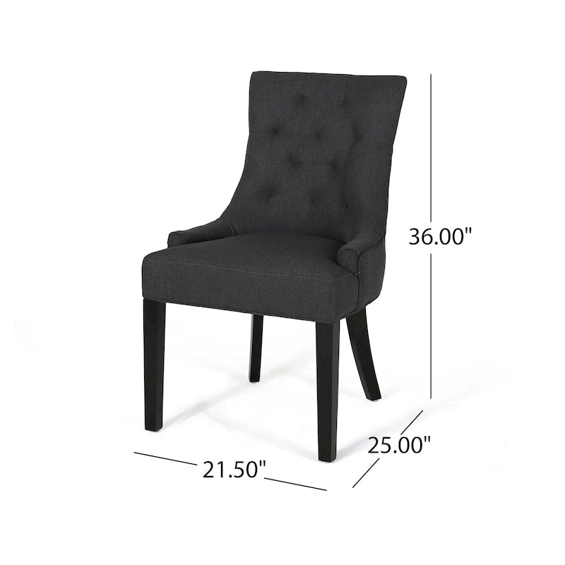 Chaises de salle à manger Hayden modernes en tissu capitonné (ensemble de 4) par Christopher Knight Home