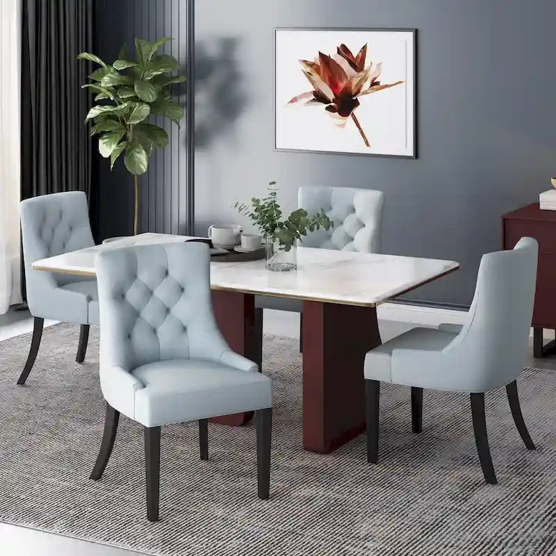 Chaises de salle à manger Hayden modernes en tissu capitonné (ensemble de 4) par Christopher Knight Home