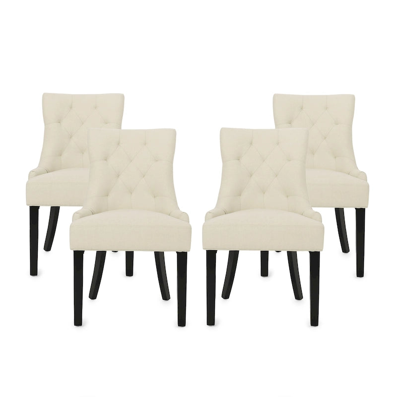 Chaises de salle à manger Hayden modernes en tissu capitonné (ensemble de 4) par Christopher Knight Home