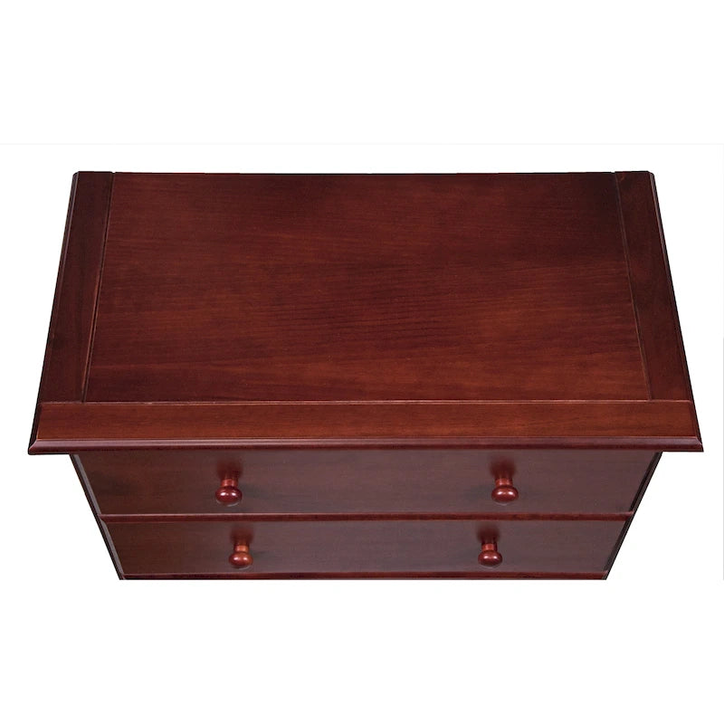 Commode à 5 tiroirs 100 % bois massif Palace Imports avec poignées en métal ou en bois
