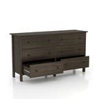 Commode contemporaine Marcello de 56 pouces de large avec 3 ou 6 tiroirs par Furniture of America