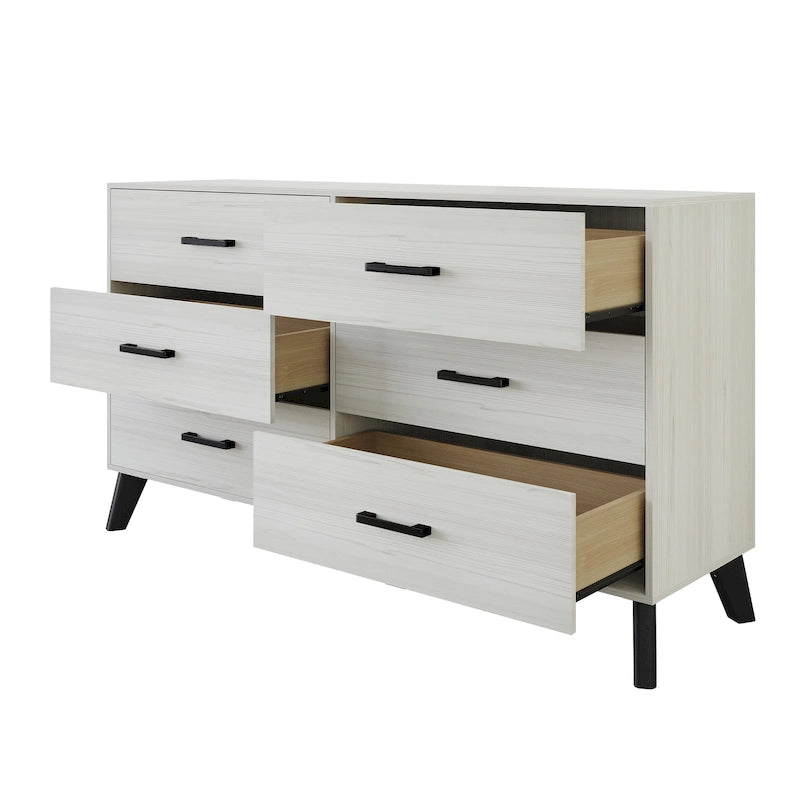 Commode en bois à 6 tiroirs de style classique CraftPorch