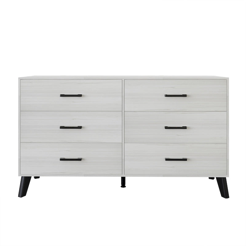 Commode en bois à 6 tiroirs de style classique CraftPorch