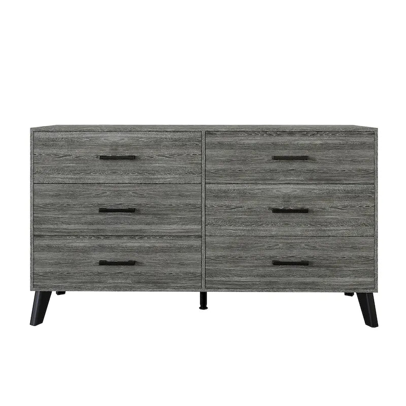 Commode en bois à 6 tiroirs de style classique CraftPorch