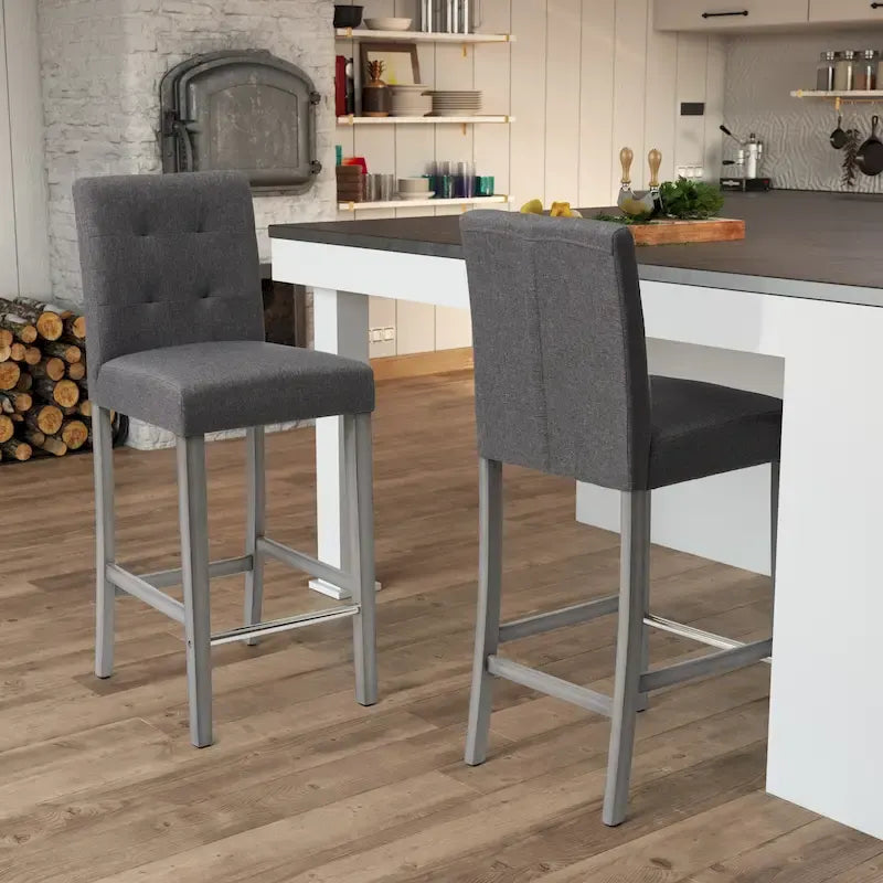 Tabouret de bar Leila rembourré, hauteur 31 pouces