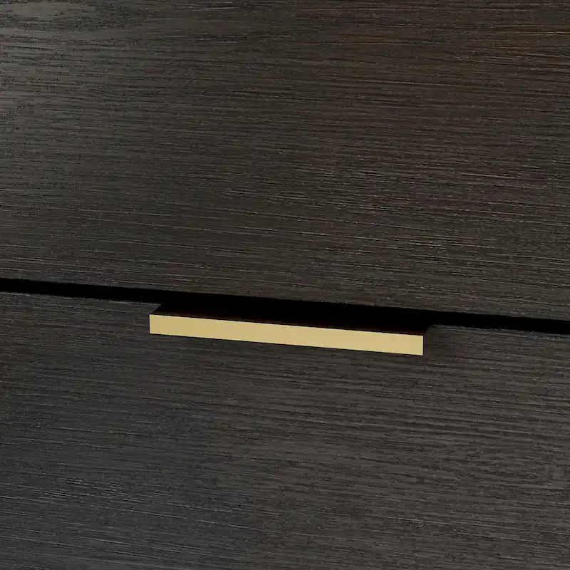 Table de chevet en bois noir avec commode à 3 tiroirs (31,5 po L x 29,7 po H)