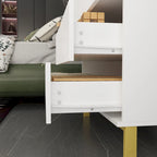 Table de chevet en bois noir avec commode à 3 tiroirs (31,5 po L x 29,7 po H)