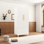 Armoire et penderie 70,9H à deux tiroirs avec rangement suspendu