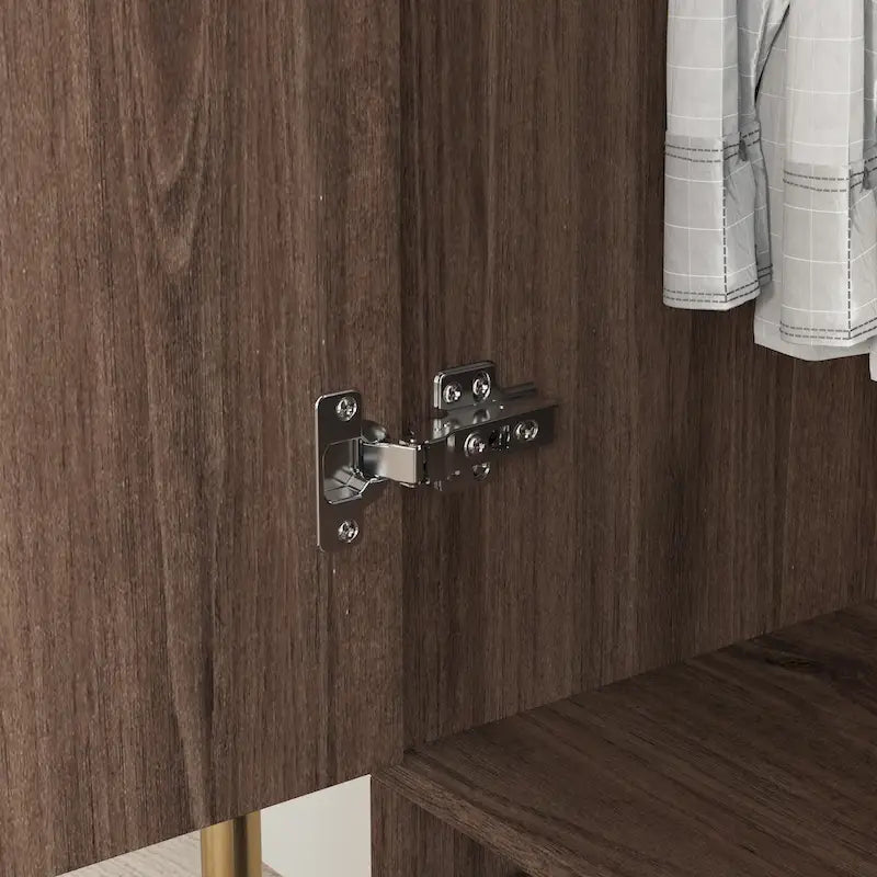 Armoire et penderie 70,9H à deux tiroirs avec rangement suspendu