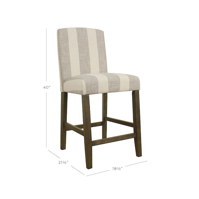 Tabouret de bar HomePop à dossier incurvé 24 pouces - 61 cm (24 pouces)