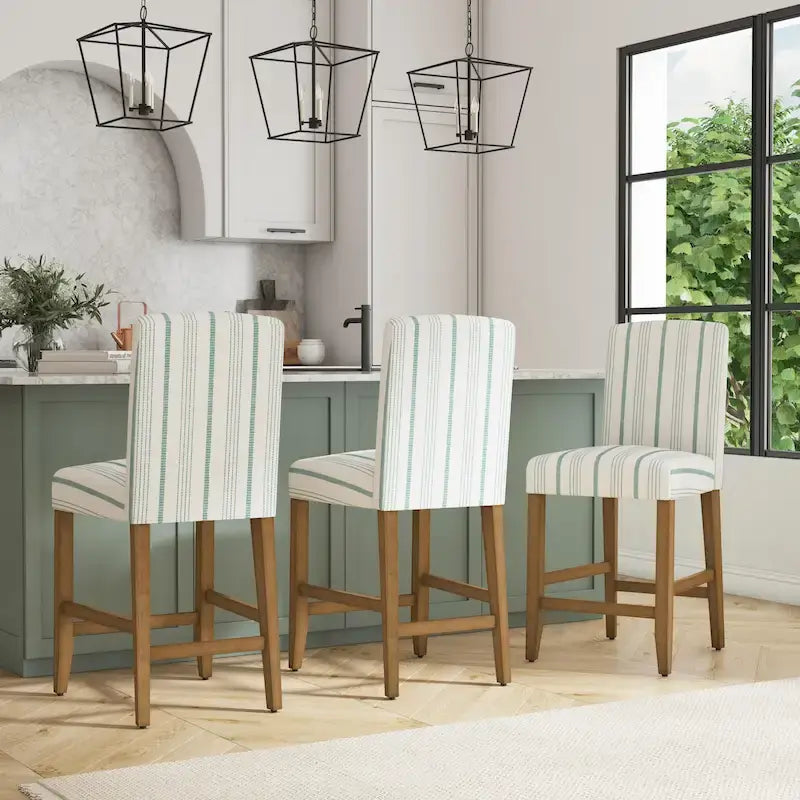 Tabouret de bar HomePop à dossier incurvé 24 pouces - 61 cm (24 pouces)