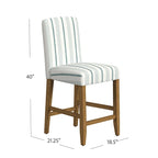 Tabouret de bar HomePop à dossier incurvé 24 pouces - 61 cm (24 pouces)