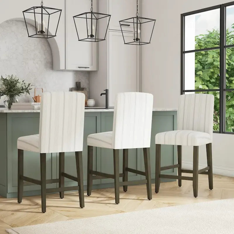 Tabouret de bar HomePop à dossier incurvé 24 pouces - 61 cm (24 pouces)